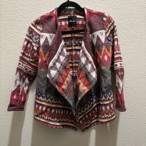 Me Jane Colorful Geometric Cardigan